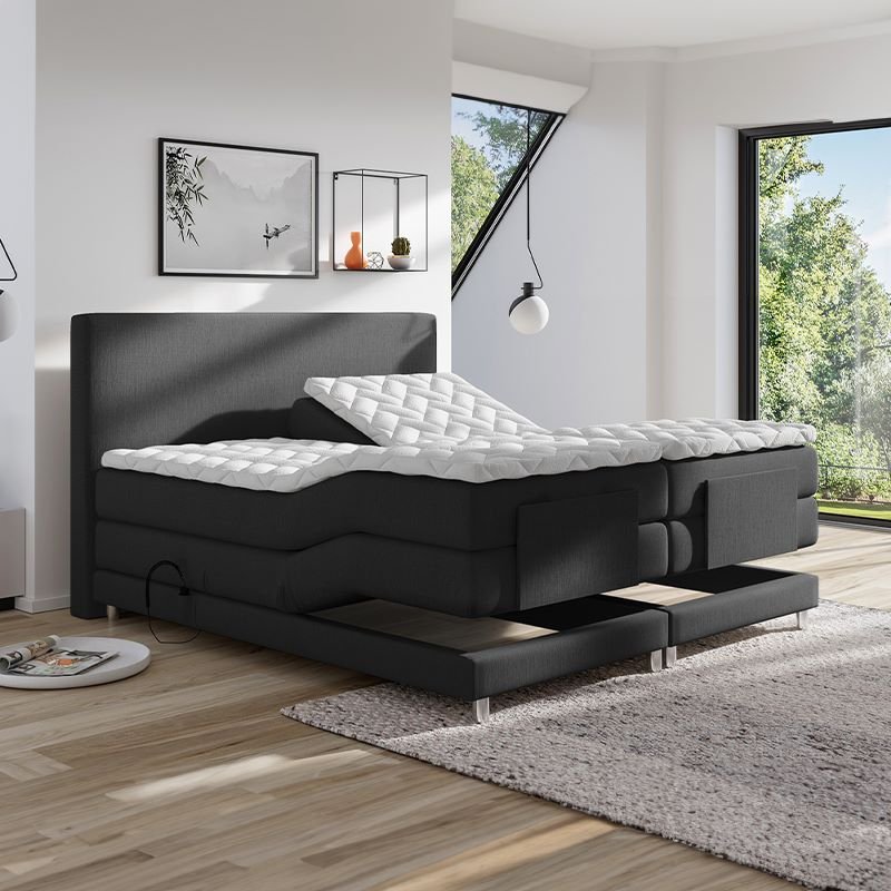 Elevationsseng 160x200 cm incl headboard og fragt