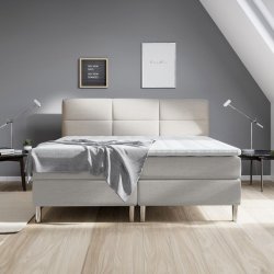 Kontinentalseng 180x200 cm incl headboard og fragt