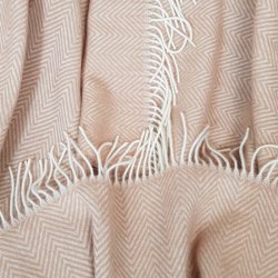 Uldplaid i 100% uld (140x200 cm) Beige Sildeben