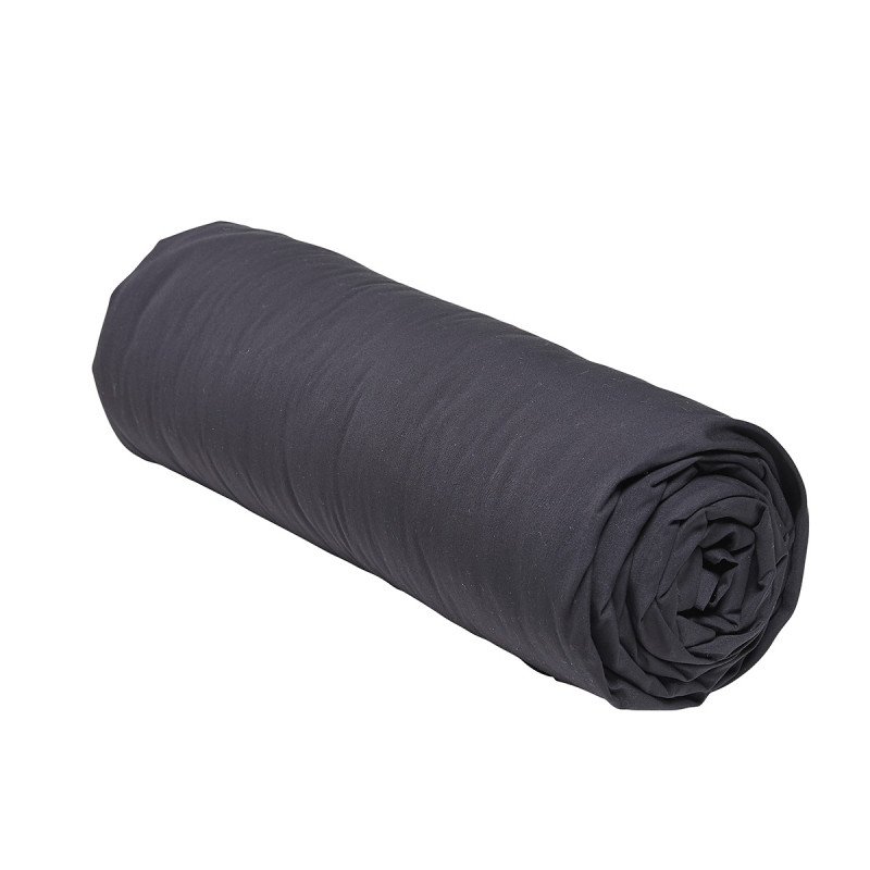Faconlagen 160x200x30 - 100% ren Bomuld - Prestige Antracitgr&aring;