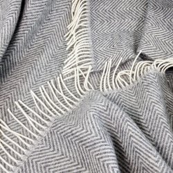 Uldplaid i 100% uld (140x200 cm) Gr Sildeben