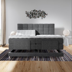 Elevationsseng 160x200 cm incl headboard og fragt