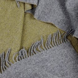 Uldplaid i 100% uld (140x200 cm) Karry/Gr