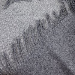 Uldplaid i 100% uld (140x200 cm) Lysgr/Gr