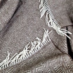 Uldplaid i 100% uld (140x200 cm) Coffee Sildeben