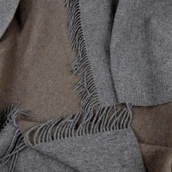 Uldplaid i 100% uld (140x200 cm) Coffee/Gr