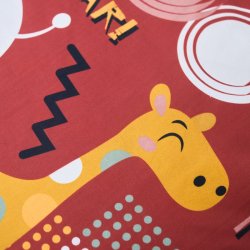 Sengest 100% Bomuld -140 x 200 cm - Rd ZOO