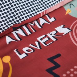 Sengest 100% Bomuld -140 x 200 cm - Rd ZOO