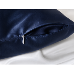 Silke pudebetr�k - Navy blue - 60x63cm - 22 momme