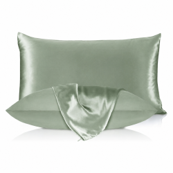 Silke pudebetr�k - dusty green - 60x63cm - 22 momme