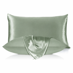 Silke pudebetr�k - dusty green - 60x63cm - 22 momme