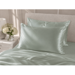 Silke pudebetr�k - dusty green - 60x63cm - 22 momme
